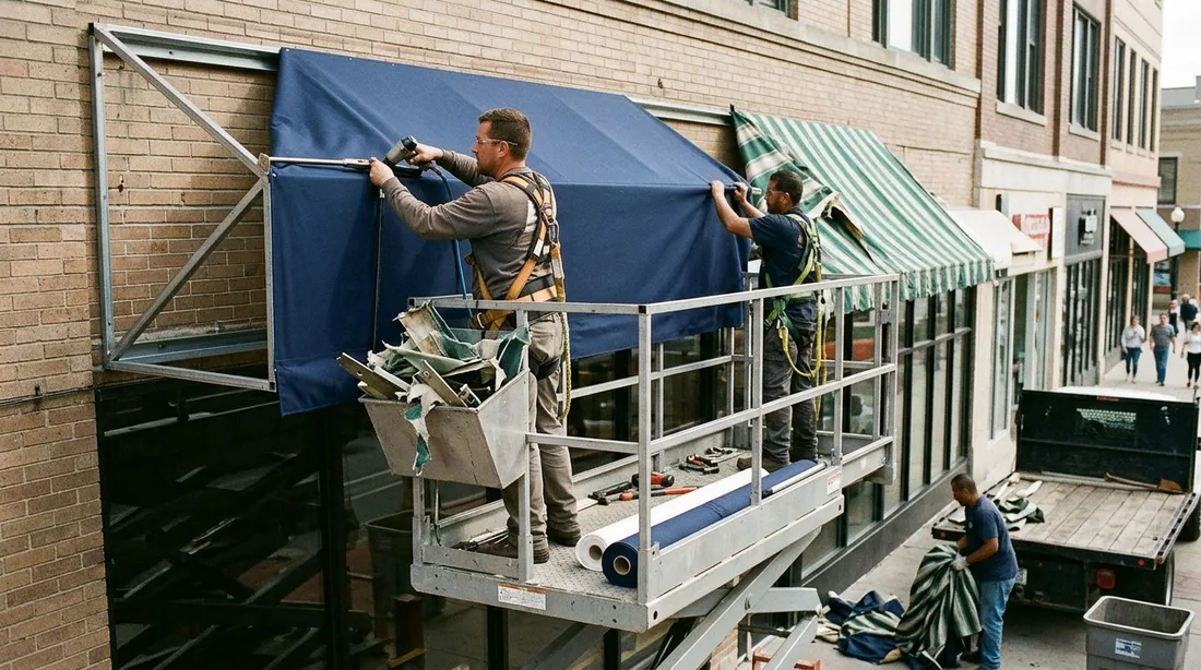 Taking the frame down, hauling it to a shop, and rehanging it — Greensboro, NC